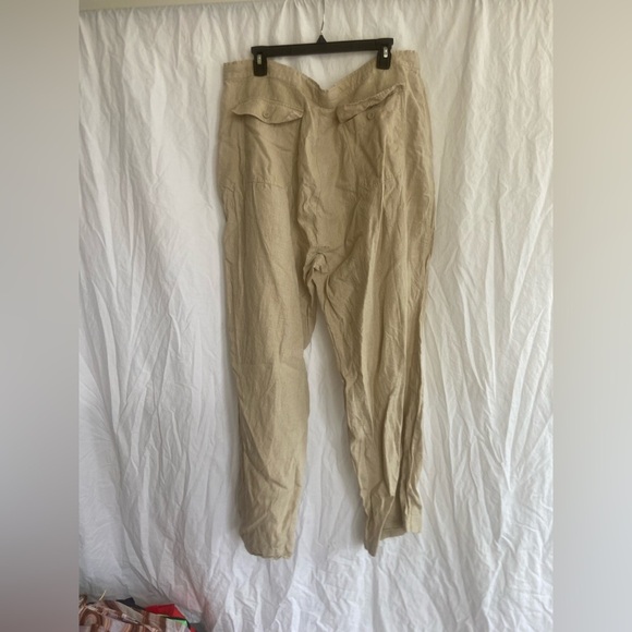 Brandini 100% Linen Straight Wide Leg Tie Waist Size XXL - Picture 11 of 13